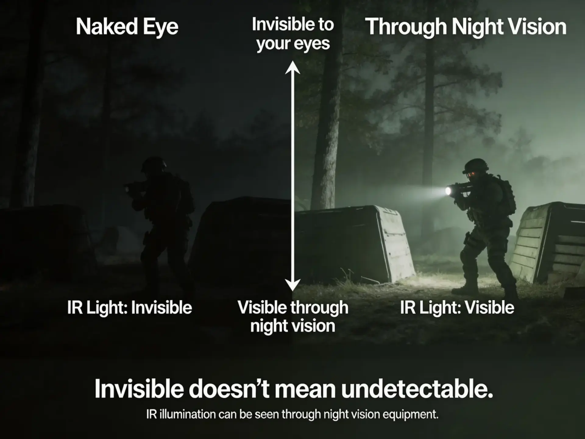 Can you use night vision without IR